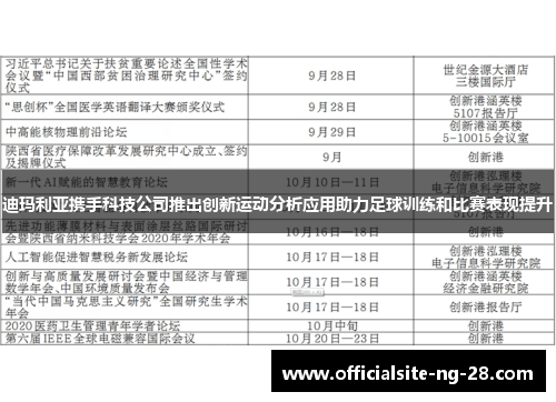 迪玛利亚携手科技公司推出创新运动分析应用助力足球训练和比赛表现提升